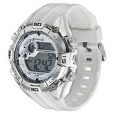 Sonata Men's Digital Watch With White Plastic Strap, 77026PP02